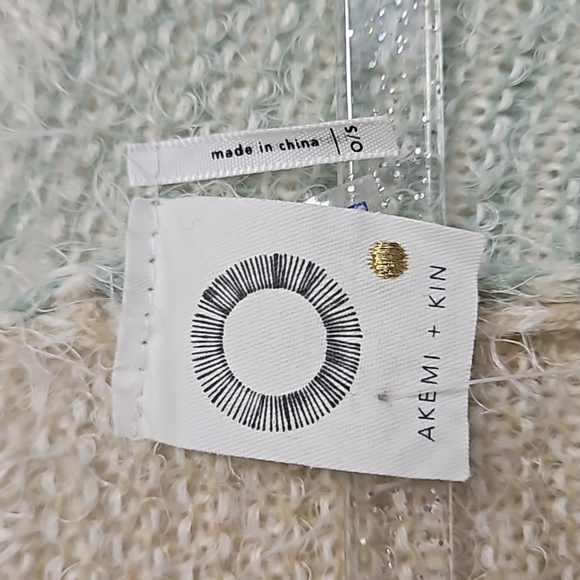 Anthropologie Akemi + Kin eyelash knit open front kimono cardigan sweater NEW OS - Picture 2 of 6